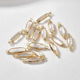 Crystal Strip Copper Plated 14 K Real Bezel DIY Earrings Necklace Bracelet