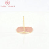 10 Pcs 12 MM Brass Drifted Wave Round Earrings Pins