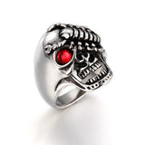 Fongten Gothic Skeleton Rings For Men Stainless Steel Cocktail Ring