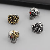 Fongten Gothic Skeleton Rings For Men Stainless Steel Cocktail Ring
