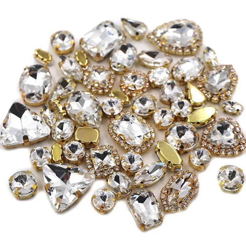 Arrival Mix Size Crystal Stones Cup Chain Rim Sewing Accessories