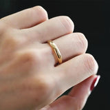 Non-Fading 18K Golden Ring Wedding Band Couple's Gift Jewelry