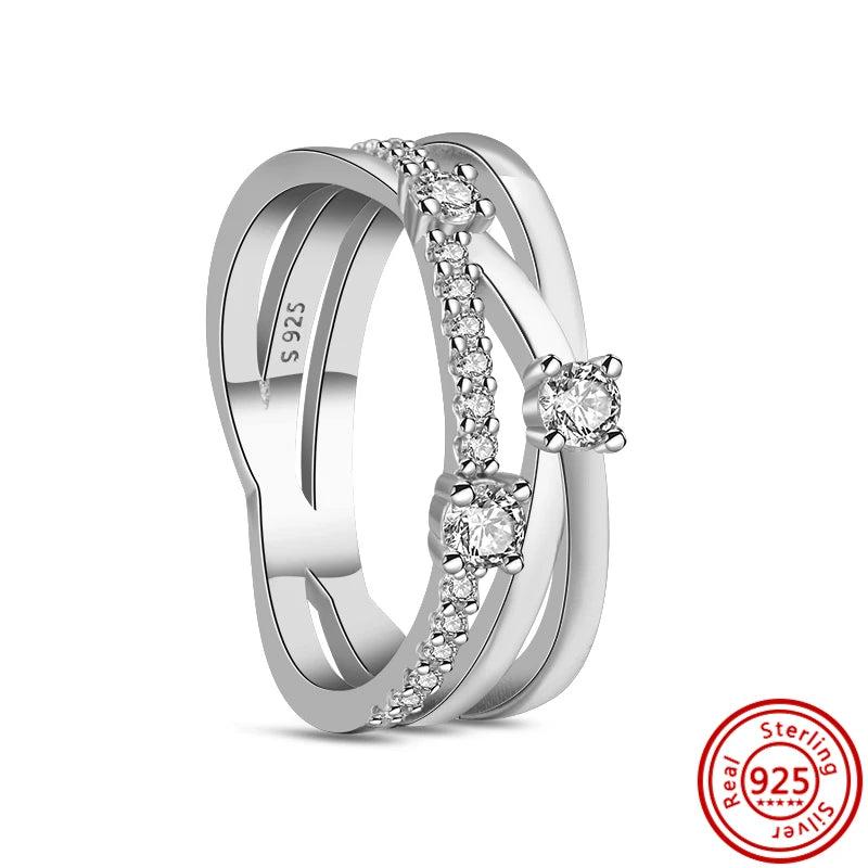 925 Silver Pantaro Stackable Rings Wedding Jewelry