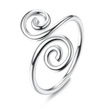 925 Silver Toe Rings for Women Adjustable CZ Beach Foot Jewelry