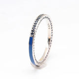 Enamel Heart Shine crystal Pan Ring Love Finger Women