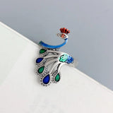 925 Sterling Silver Peacock Phoenix Ring for Women