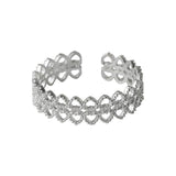 Hollow Heart Shaped Lace Ring Opening Jewelry