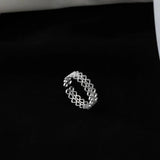 Hollow Heart Shaped Lace Ring Opening Jewelry