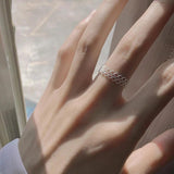 Hollow Heart Shaped Lace Ring Opening Jewelry
