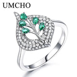 S925 Sterling Silver Emerald Gemstone Ring for Women