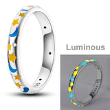 925 Silver Colorful Zirconium Ring LOVE Wedding Engagement Jewelry