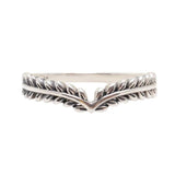 925 Silver Wheat Ears Stacked Rice Pan Ring