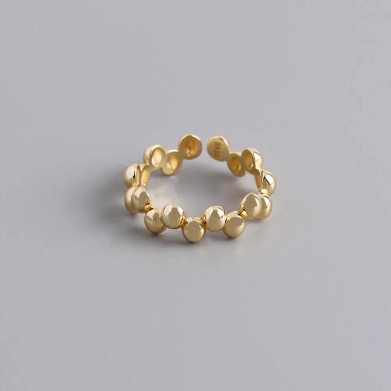 925 Sterling Silver Irregular Finger Ring Bohemian Party Jewelry
