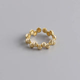 925 Sterling Silver Irregular Finger Ring Bohemian Party Jewelry
