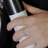 925 Sterling Silver Irregular Finger Ring Bohemian Party Jewelry