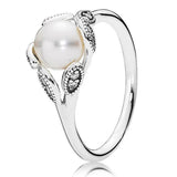 925 Silver Spring Flower Crown Heart Ring For Women
