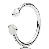 925 Silver Spring Flower Crown Heart Ring For Women