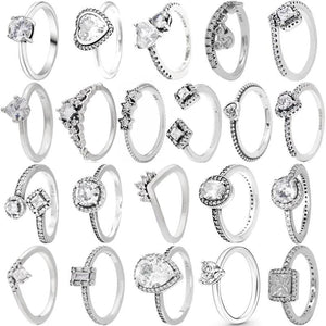 Glamour Luminous Ice Celestial Stars 925 Sterling Silver Ring