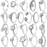 Glamour Luminous Ice Celestial Stars 925 Sterling Silver Ring