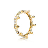 925 Sterling Silver Irregular Star Round Wave Charm Ring