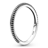 925 Silver Butterfly Wing Heart Ribbon Ring For Women