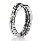 925 Silver Butterfly Wing Heart Ribbon Ring For Women