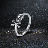 925 Silver Skull Rings Gothic Skeleton Vintage Jewelry Halloween Gift