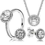 925 Silver Elegance Jewelry Set with Crystal