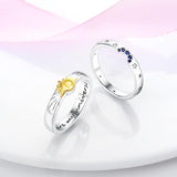 925 Sterling Silver Zircon LOVE Wedding Ring Engagement Jewelry