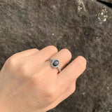 Natural Hypersthene Golden Luck Stone Ring Adjustable Female Jewelry