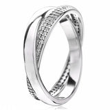Angel Wings Heart Solitaire Ring 925 Sterling Silver for DIY Jewelry