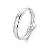 925 Silver Circle Wedding Rings Women Bridal Engagement Anillos 3.5mm