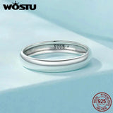 925 Silver Circle Wedding Rings Women Bridal Engagement Anillos 3.5mm