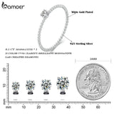 925 Silver Eternity Rope Wedding Band Ring, Stackable Moissanite Beads Ring