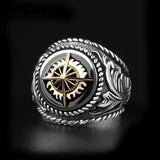 925 Silver Men's Ring Father Adjustable Shine Ray Ring RG6919