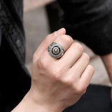 925 Silver Men's Ring Father Adjustable Shine Ray Ring RG6919