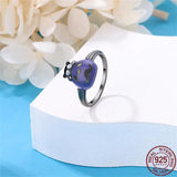925 Silver Halloween Glow-in-the-Dark Witch Ring for Women