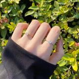 925 Silver CZ Birthstone Ring Women Gift Wedding Engagement Fine Jewelry