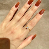 925 Silver CZ Birthstone Ring Women Gift Wedding Engagement Fine Jewelry