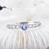 Tanzanite Infinity Ring Natural Gemstone Purple Statement Daily Ring