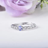 Tanzanite Infinity Ring Natural Gemstone Purple Statement Daily Ring