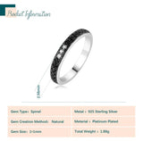 Spinel 3 Stone Band Ring 925 Sterling Silver Women Jewelry