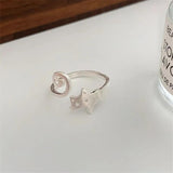 Cat Ring Women S925 Sterling Silver Student Friendship Gift