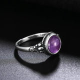 925 Silver Amethyst Ring Women's Jewelry for Wedding Anniversary