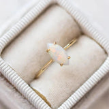 Opal 925 Sterling Silver Rings For Women Cartilage Anillos Wedding