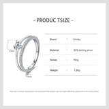 925 Silver Heart CZ Finger Rings Romantic Wedding Jewelry