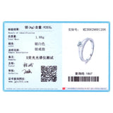 925 Silver Heart CZ Finger Rings Romantic Wedding Jewelry