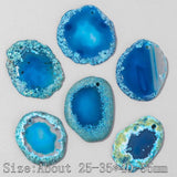 Natural Agates Pendants Polished Healing Stone DIY Charm Pendants