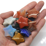 30MM Star Shaped Lapis Lazuli Amethyst Rose Quartz Healing Gemstone Pendant