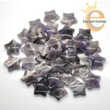 30MM Star Shaped Lapis Lazuli Amethyst Rose Quartz Healing Gemstone Pendant